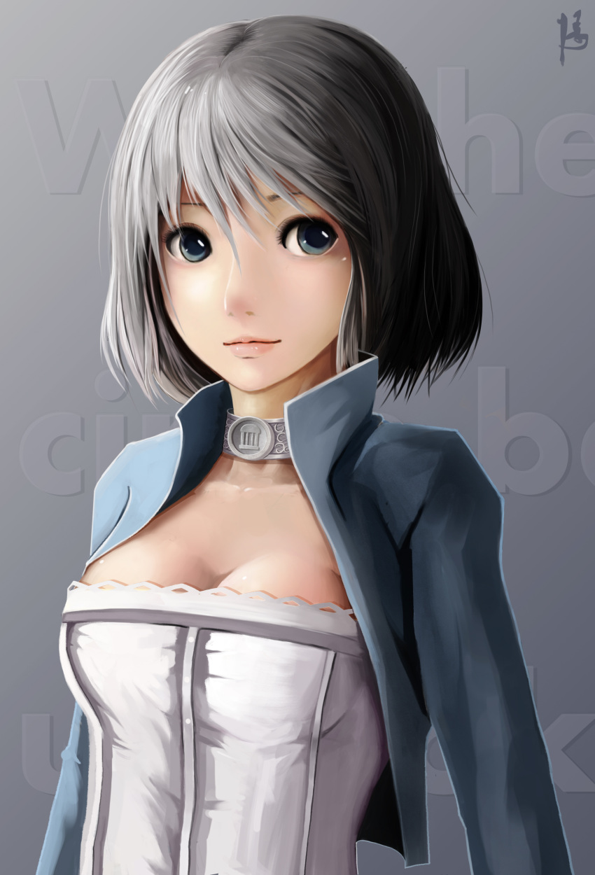 1girl, absurdres, bioshock, bioshock_infinite, blue_eyes, breasts, choker, cleavage