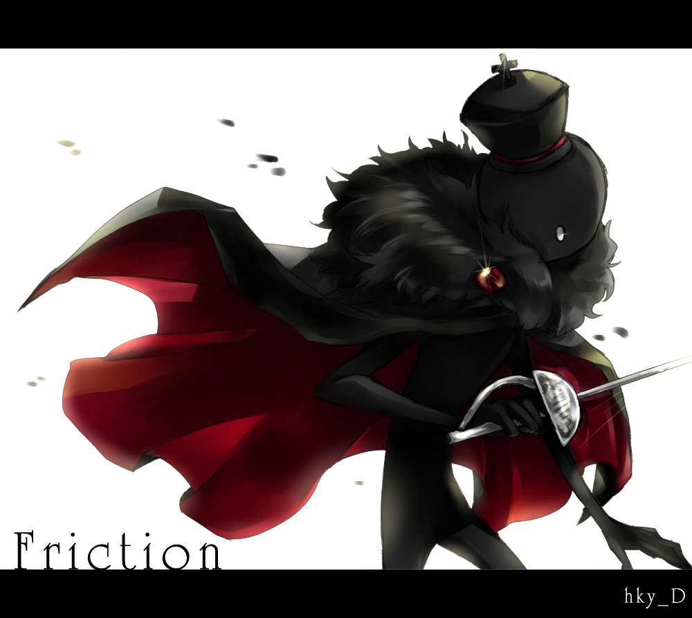 capelet, crown, deemo, deemo_(character), fukiyu_(fhxyhky), no_humans, rapier, solo