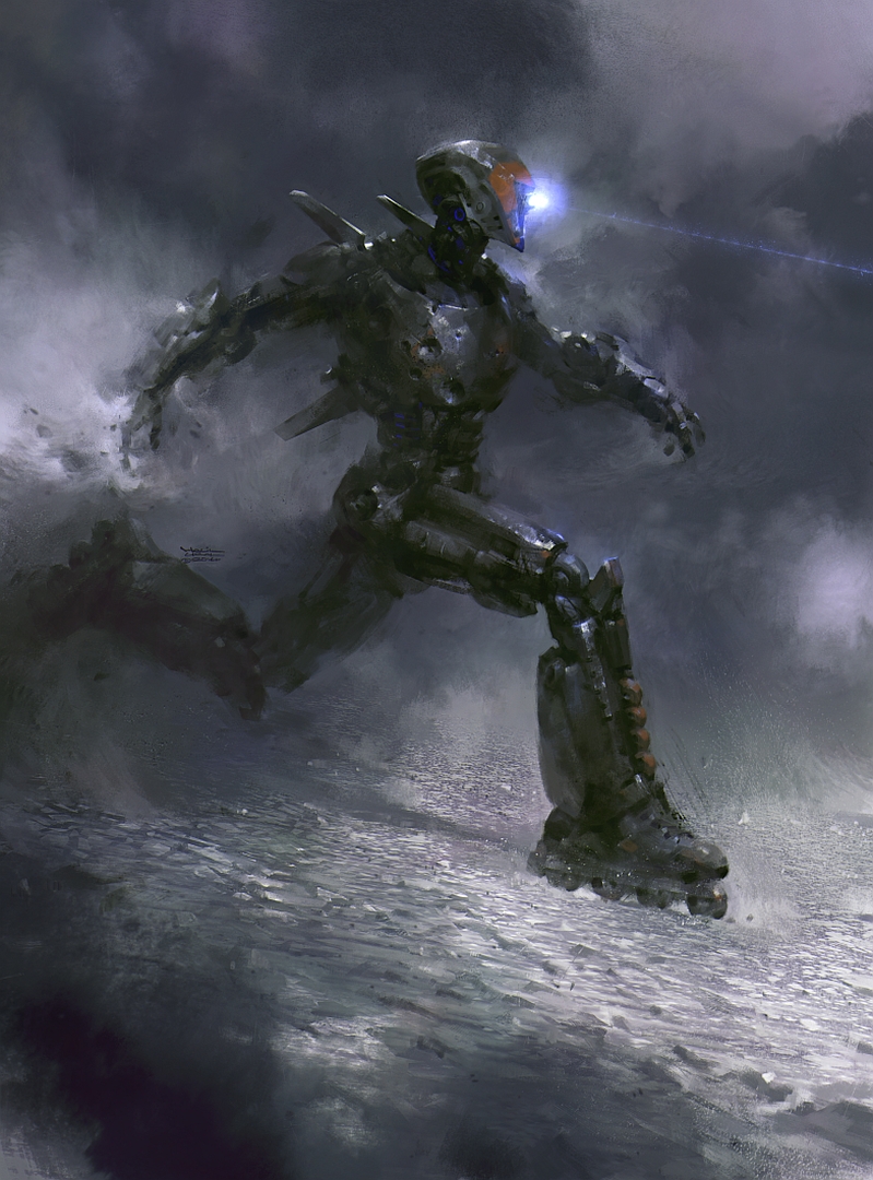 damaged, epic, halil_ural, hill, mecha, original, realistic, robot