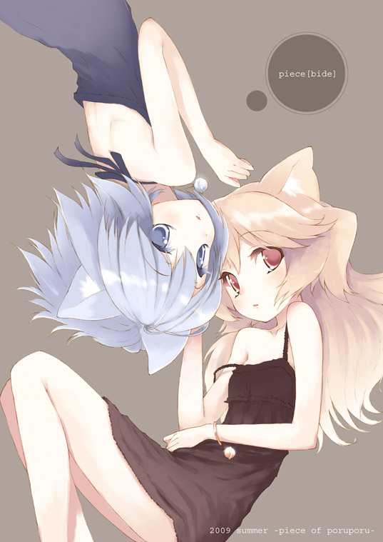 animal_ears, cat_ears, dress, multiple_girls, naporu, original