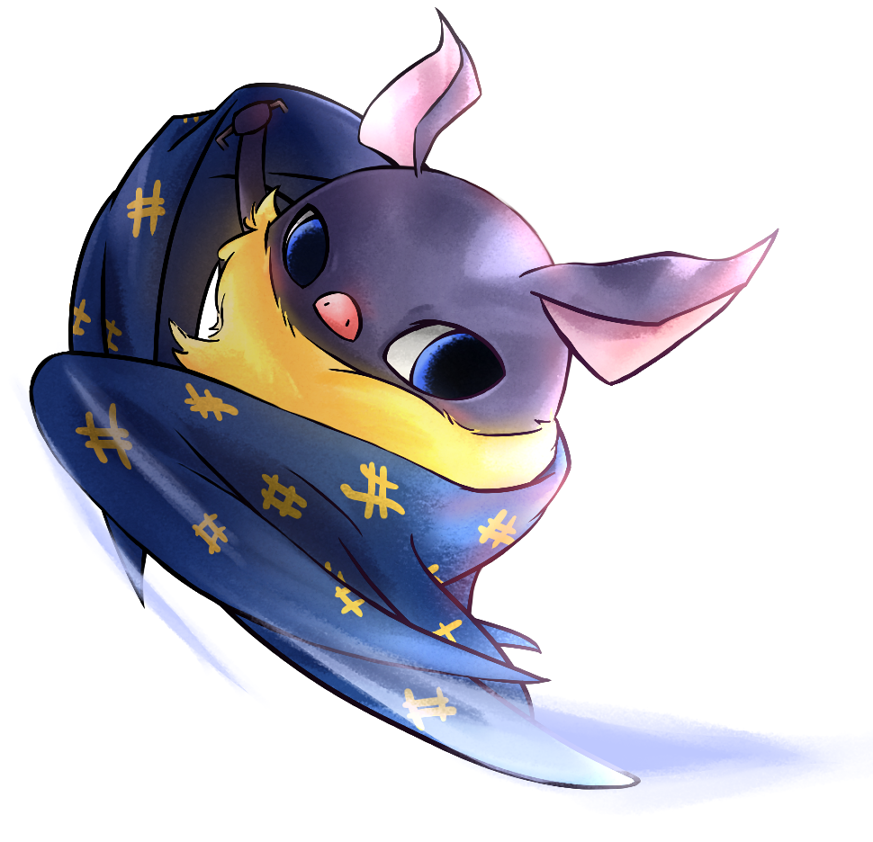 bat, blue_eyes, hikikoumori, murufu, no_humans, simple_background, solo, white_background, youkai, youkai_watch