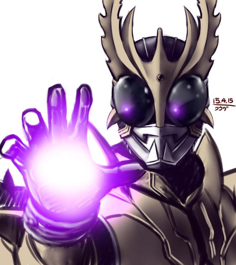 1boy, dated, energy_ball, glowing, kamen_rider, kamen_rider_kuuga, kamen_rider_kuuga_(series), looking_at_viewer