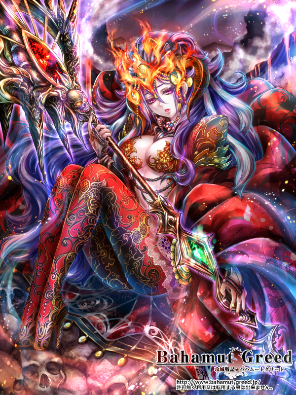 1girl, bahamut_greed, crotalaria, long_hair, official_art, purple_hair, solo, violet_eyes