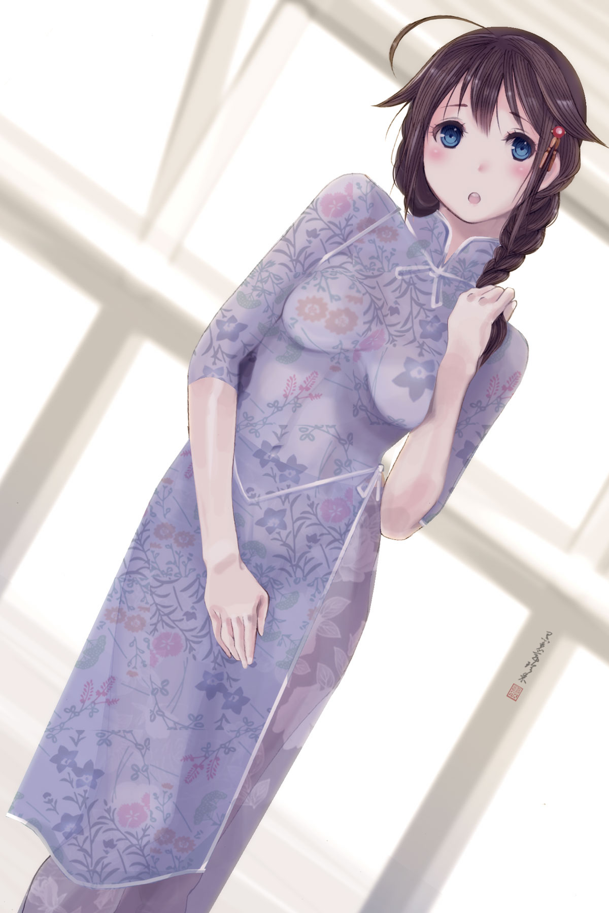 highres, kantai_collection, kurorichin, shigure_(kantai_collection), vietnamese_dress