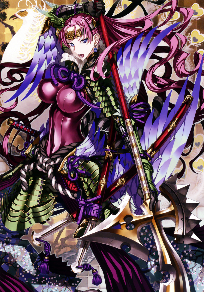 armor, breasts, cleavage, cosplay, highres, honjou_raita, juliana_eberhardt, komatsuhime