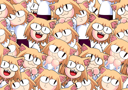 :3, blonde_hair, catgirl, chibi, melty_blood, neco-arc, nekoarc, nekomimi