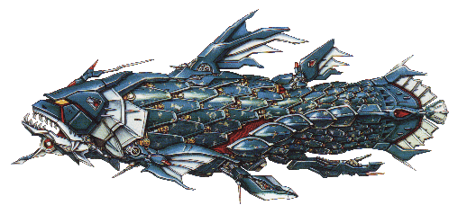 battleship, darius, darius_gaiden, fish, king_fossil, mecha, robot, ship