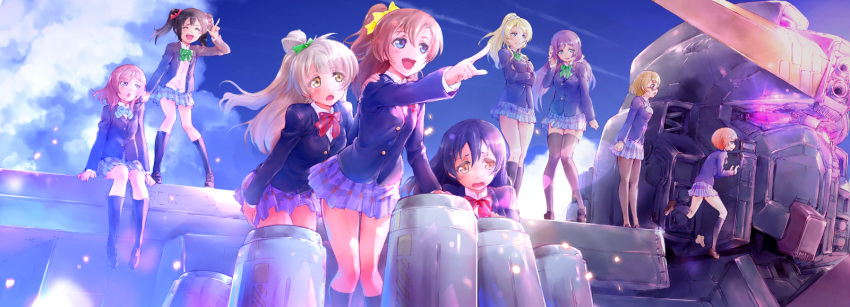 ayase_eli, gundam, highres, hoshizora_rin, koizumi_hanayo, kousaka_honoka, love_live!_school_idol_project, minami_kotori