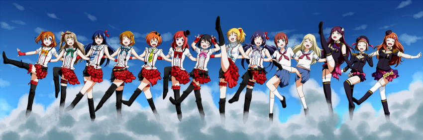 a-rise, ayase_arisa, ayase_eli, gundam, gundam_g_no_reconguista, highres, hoshizora_rin, kira_tsubasa