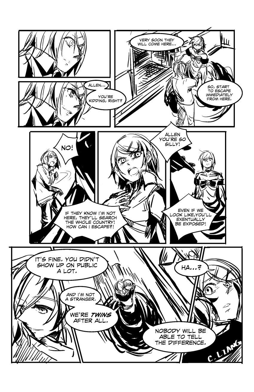 1girl, absurdres, aku_no_meshitsukai_(vocaloid), aku_no_musume_(vocaloid), brother_and_sister, cecilia_liang, comic, crossdressinging