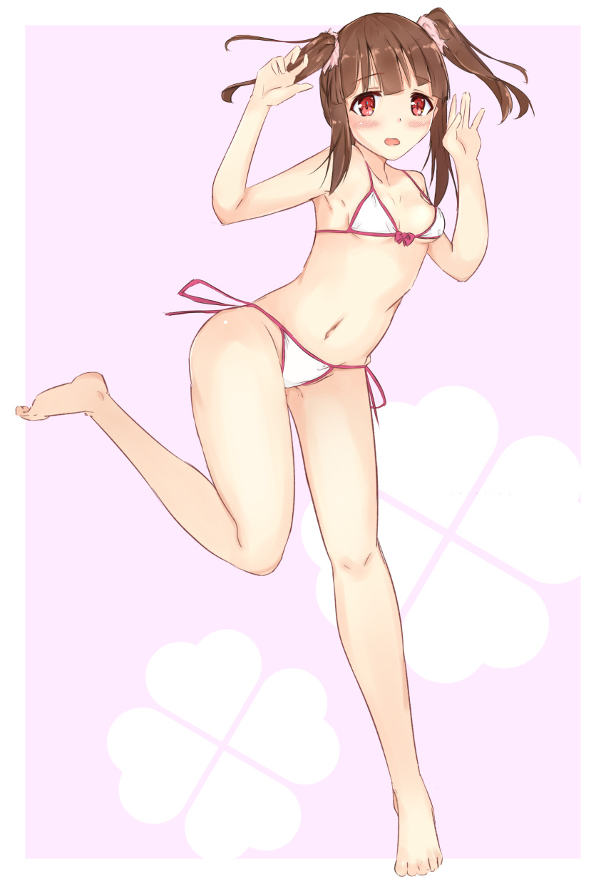 1girl, absurdres, bikini, brown_eyes, brown_hair, f_yuunny, highres, idolmaster