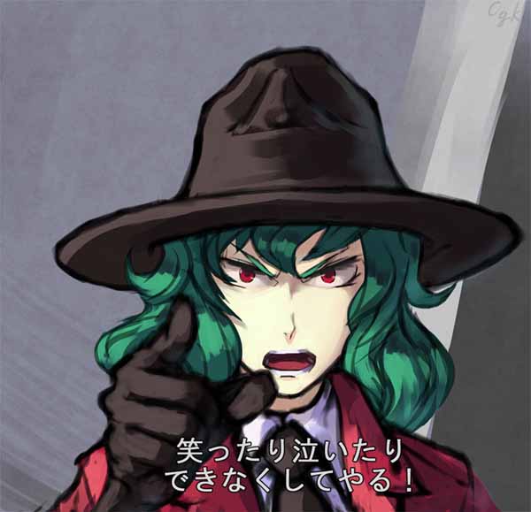 full_metal_jacket, gloves, green_hair, hat, kazami_yuuka, looking_at_viewer, military, military_uniform