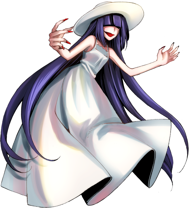 1girl, black_hair, harukawa_moe, hasshaku-sama, hat, long_hair, touhou, transparent_background
