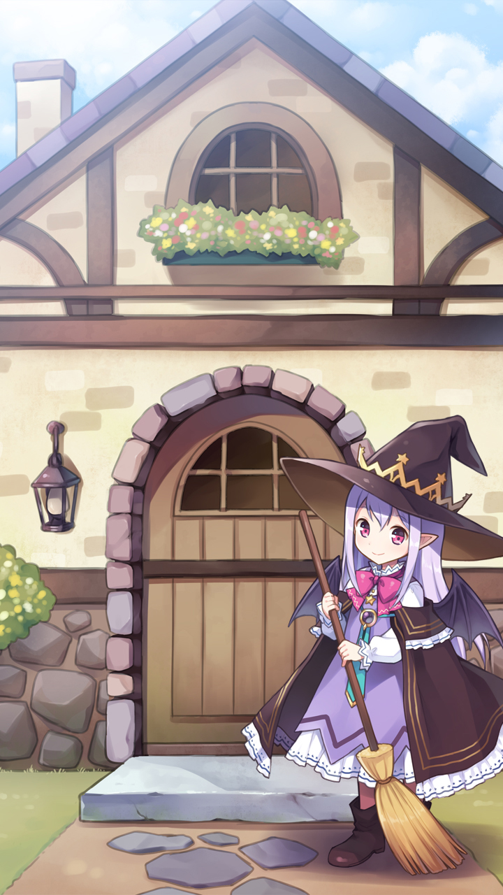 1girl, hat, highres, long_hair, mauve, pio_(potion_maker), pointy_ears, potion_maker