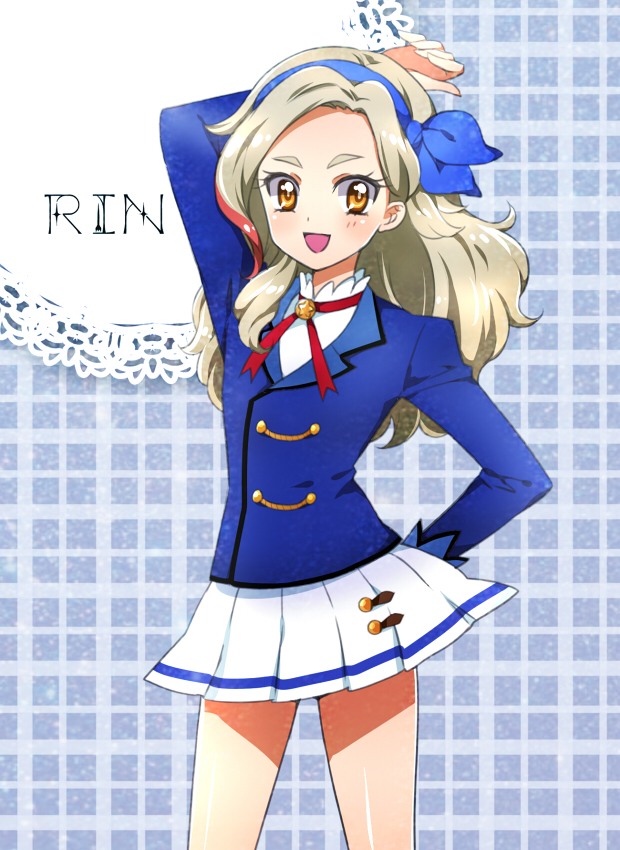 aikatsu!, grey_hair, hairband, kurosawa_rin, long_hair, seifuku