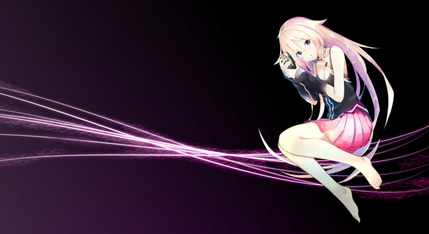 1girl, bare_shoulders, blue_eyes, braid, hachimitsu_(honey_xxxx), highres, ia_(vocaloid), long_hair