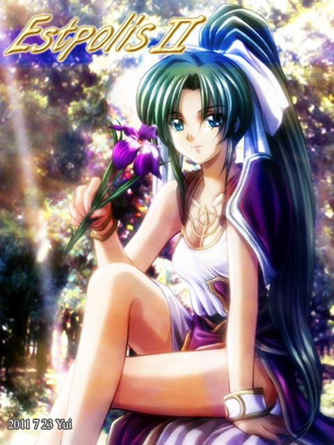 1girl, 2011, artist_name, bangs, blue_eyes, copyright_name, crossed_legs, estpolis_denki