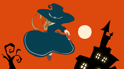 1girl, animated, animated_gif, bare_tree, bat, blonde_hair, dress, energy_beam