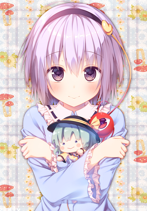 female, komeiji_koishi, komeiji_satori, konomi_(konominoco), objectification, short_hair, solo, stuffed_character
