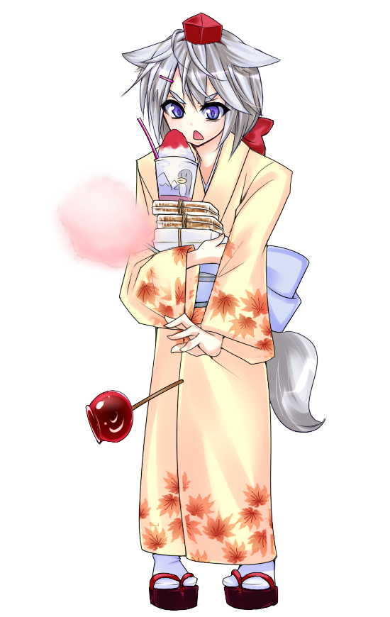 bad_id, candy_apple, clog_sandals, cotton_candy, food, hair_ornament, hairclip, hat