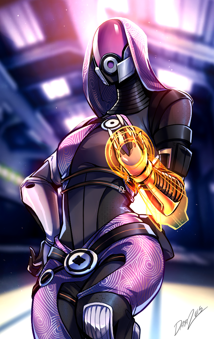 1girl, dataglitch, mass_effect, quarian, science_fiction, solo, tali'zorah