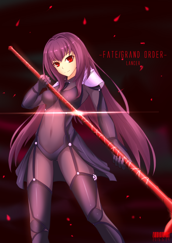1girl, bodysuit, fate/grand_order, fate_(series), gae_bolg, lancer_(fate/grand_order), long_hair, polearm
