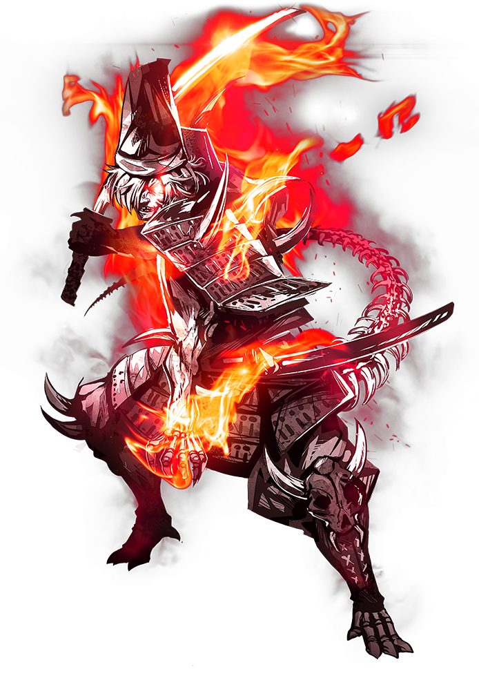 1boy, alpha_transparency, artist_request, enemy_tachi, fire, full_body, glowing, glowing_eye