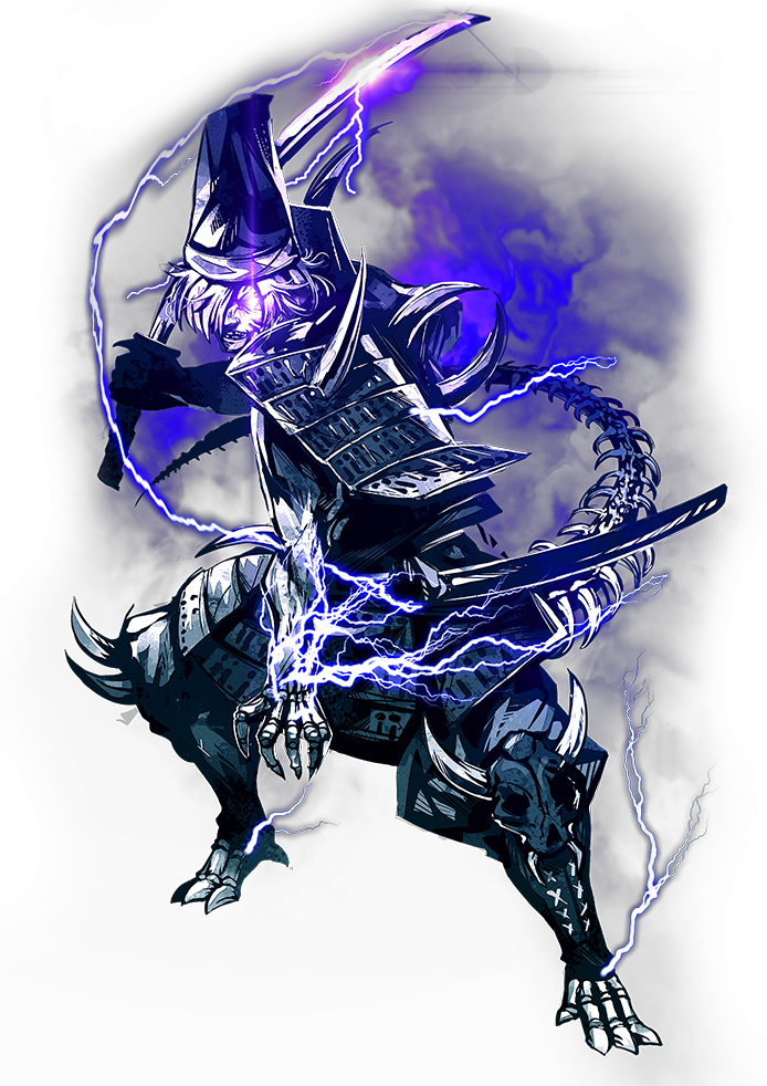 1boy, alpha_transparency, artist_request, enemy_tachi, full_body, glowing, glowing_eye, grin