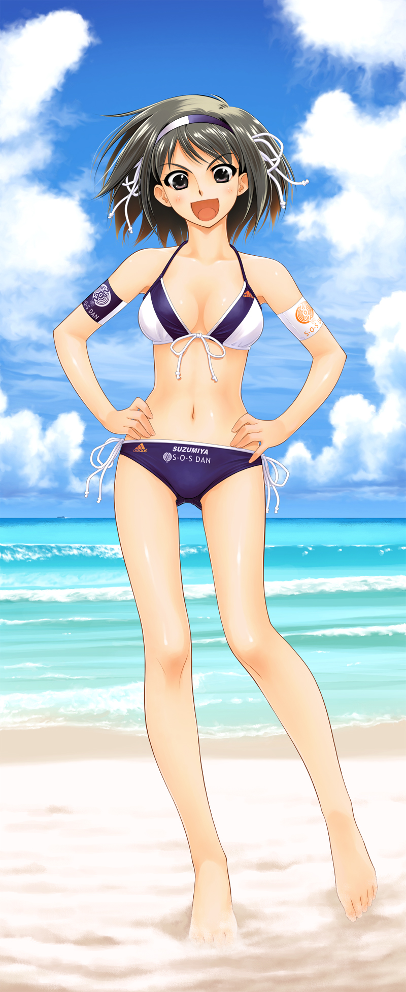 bikini, front-tie_top, highres, mami_akira, side-tie_bikini, suzumiya_haruhi, suzumiya_haruhi_no_shoushitsu, suzumiya_haruhi_no_yuuutsu