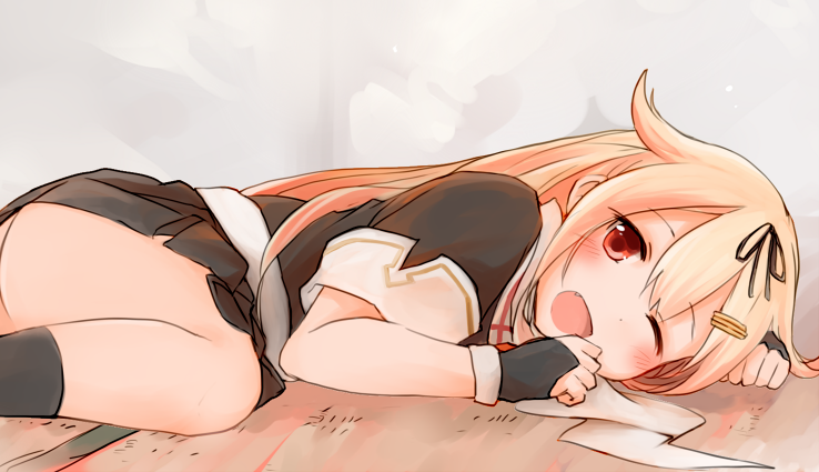 1girl, kantai_collection, remodel_(kantai_collection), solo, suna_kiririto, yuudachi_(kantai_collection)