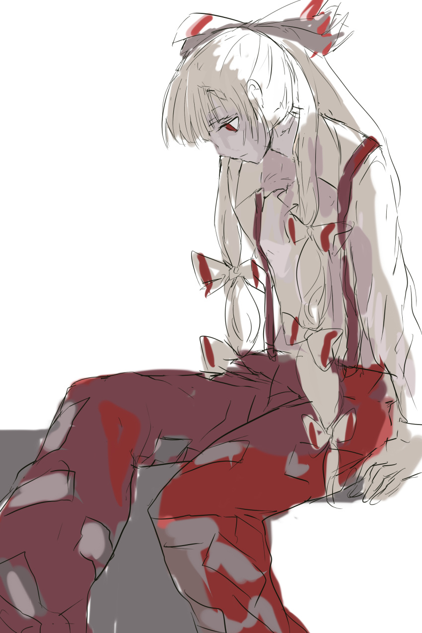 absurdres, bad_id, fujiwara_no_mokou, highres, kai_(kai_013), kai_(pixiv84265), sketch, touhou