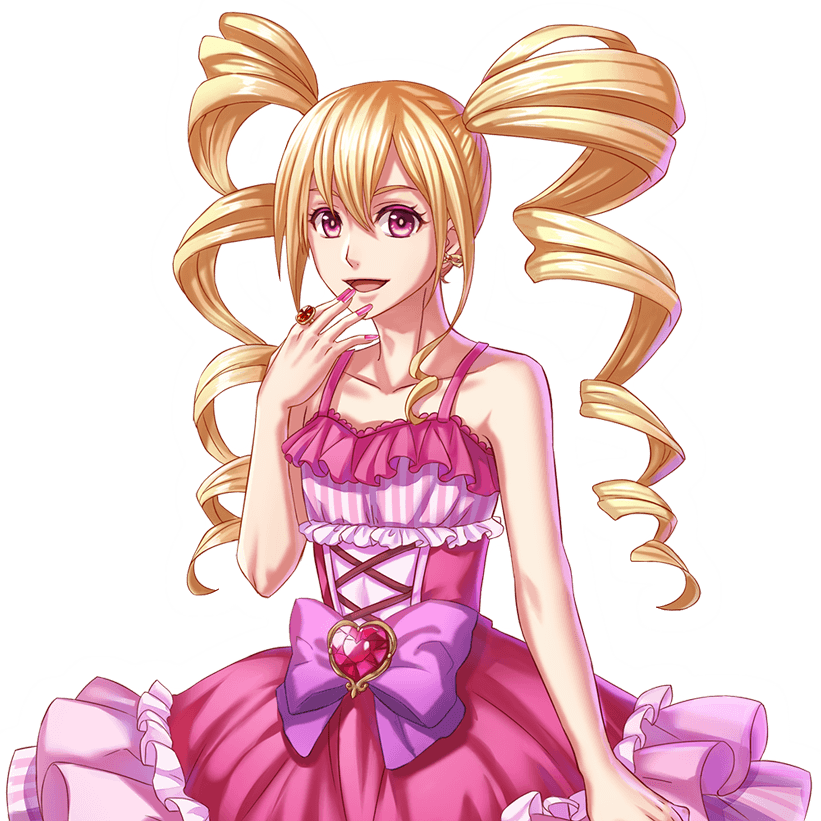 1boy, blonde_hair, bow, crossdressinging, dress, drill_hair, earrings, hand_to_own_mouth