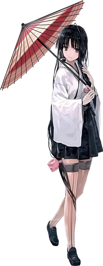 1girl, black_eyes, black_hair, bob_(biyonbiyon), bow, hair_bow, hair_ribbon, hakama