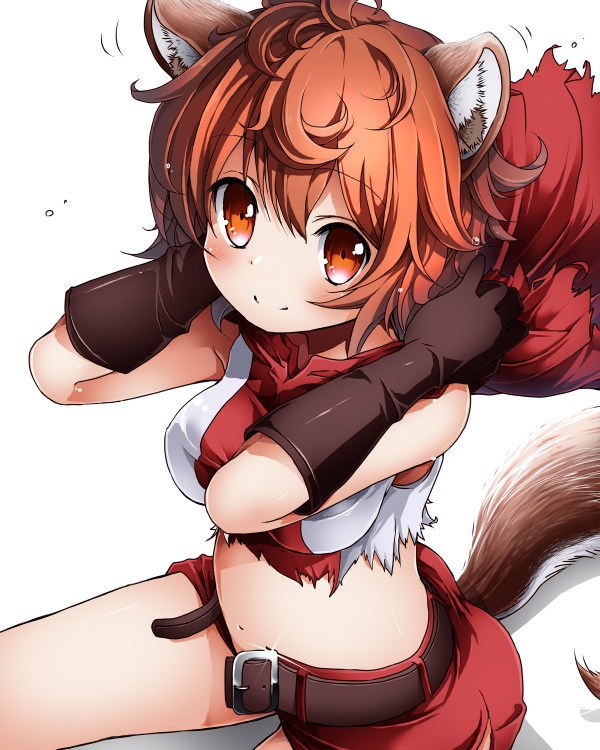 1girl, animal_ears, belt, blush, breasts, brown_hair, dungeon_ni_deai_wo_motomeru_no_wa_machigatteiru_darou_ka, gloves