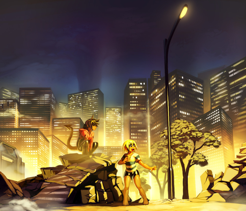 2girls, ami_dixie, aniece_(nitrotitan), barefoot, bike_shorts, black_hair, blonde_hair, bodysuit