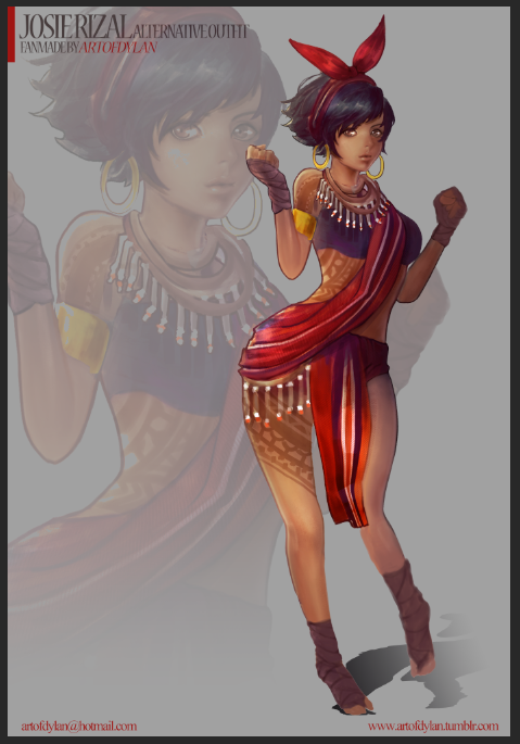 1girl, alternate_costume, black_hair, commentary, contrapposto, dark_skin, dylan_(art_of_dylan), earrings, full_body, hoop_earrings, jewelry, josie_rizal, namco, short_hair, solo, tekken, tekken_7, toes, traditional_clothes, wide_hips, zoom_layer