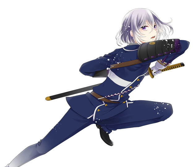 1boy, armor, gloves, honebami_toushirou, japanese_armor, male_focus, military, military_uniform