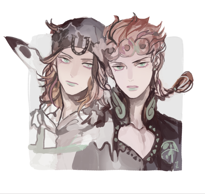 2boys, blonde_hair, giorno_giovanna, hat, johnny_joestar, jojo_no_kimyou_na_bouken, kinouka, multiple_boys