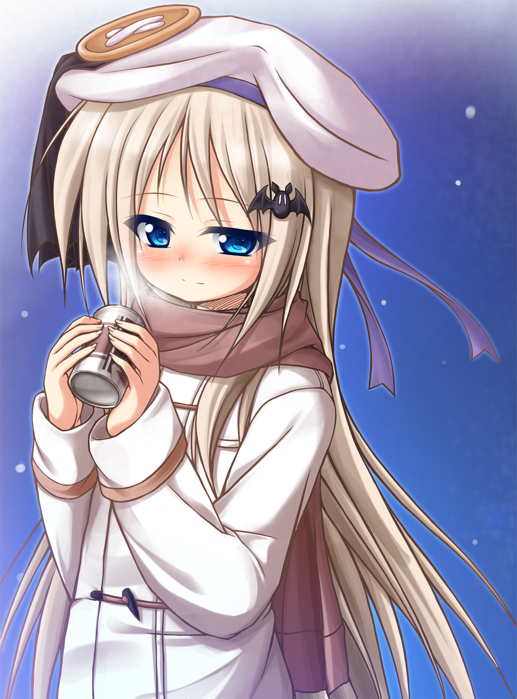 1girl, blush, hat, highres, kud_wafter, little_busters!!, long_hair, mizunoe_kotaru
