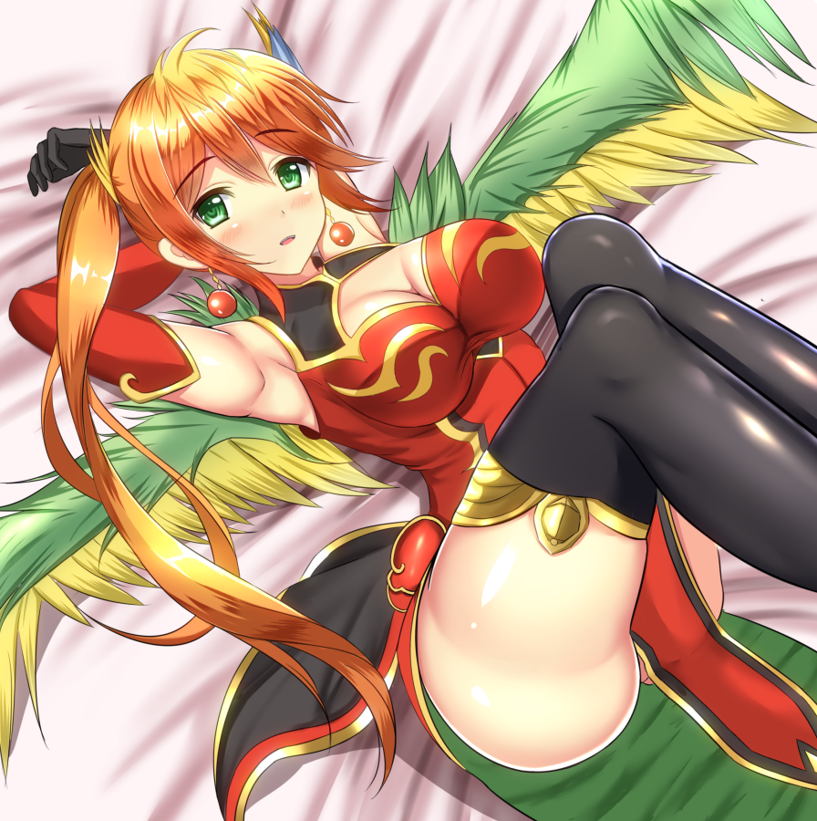 1girl, armpits, breasts, chinese_clothes, cleavage, cleavage_cutout, earrings, gloves