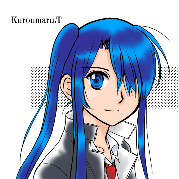 androgynous, blue_eyes, blue_hair, face, gakuran, hair_over_one_eye, hiuganya_go, long_hair
