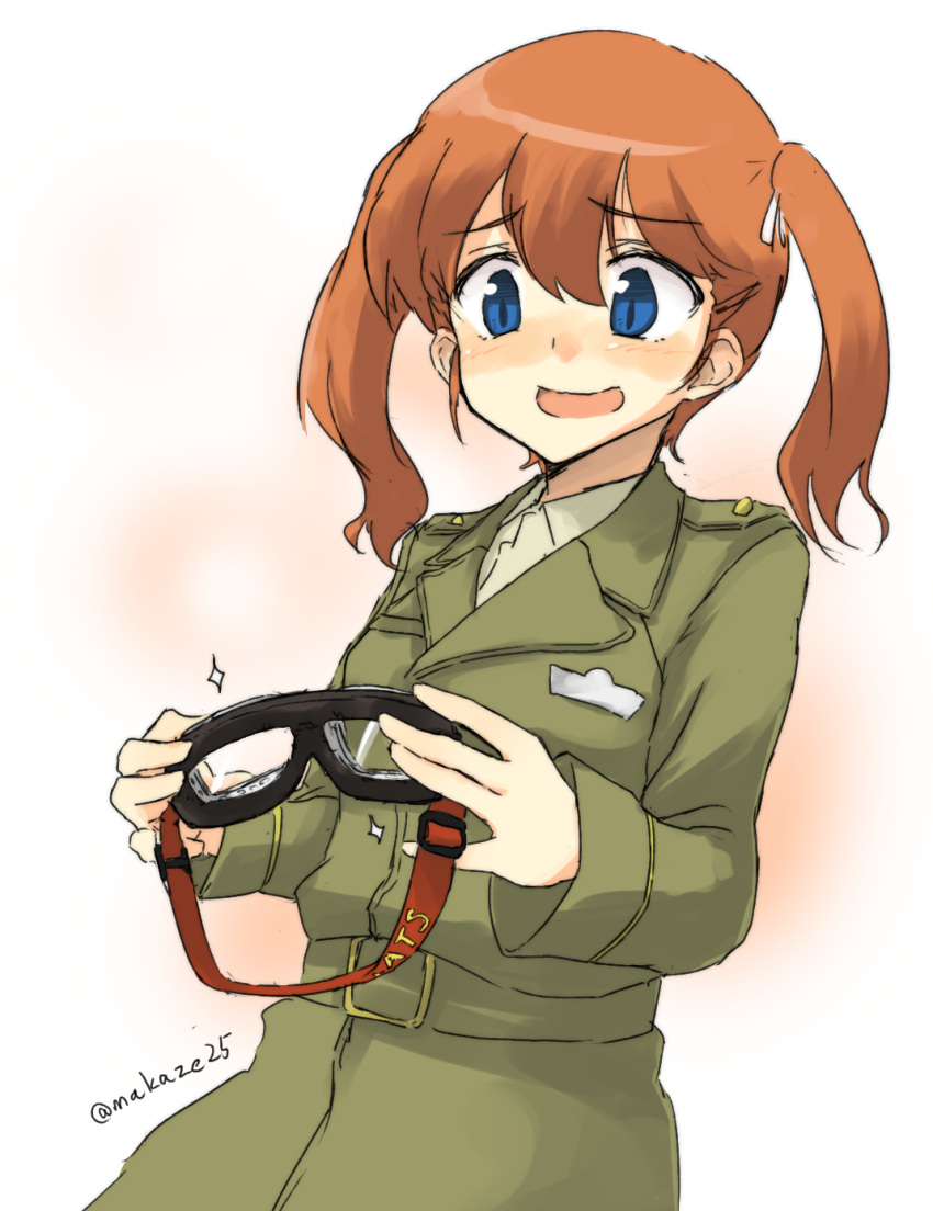 1girl, :d, blue_eyes, francie_gerard, hair_ribbon, highres, long_hair, long_sleeves