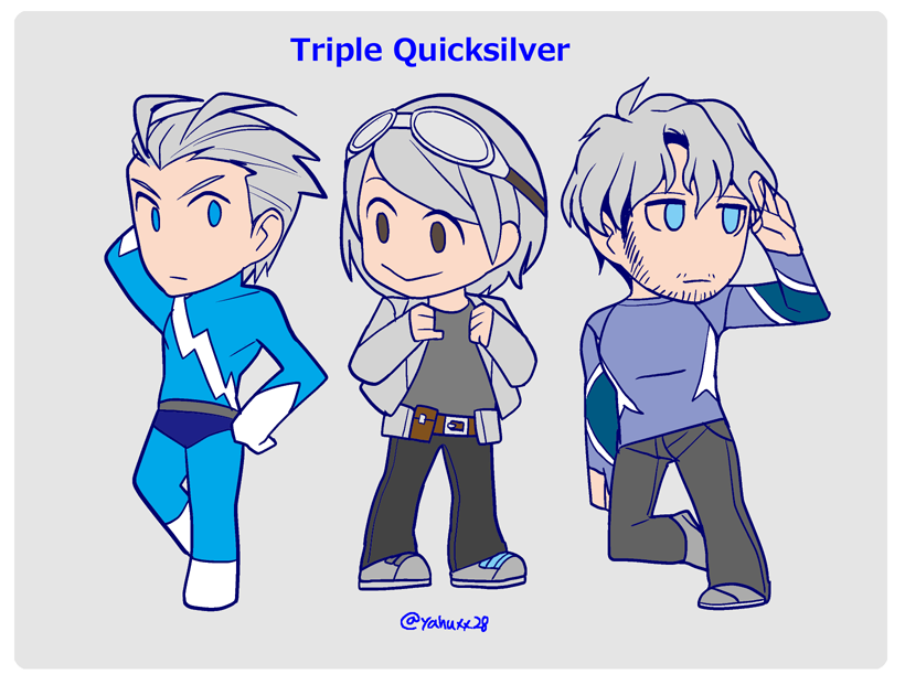 3boys, avengers, avengers:_age_of_ultron, bodysuit, jacket, marvel, multiple_boys, multiple_persona