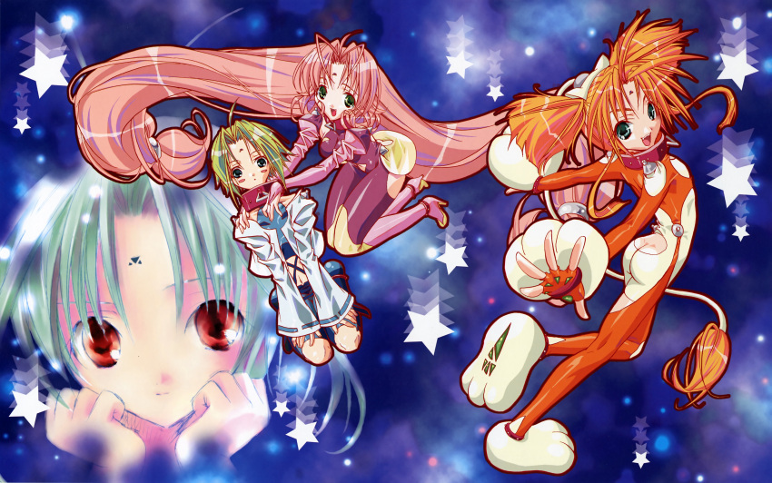absurdres, dears, highres, miu, multiple_girls, nia_(dears), ren_(dears)