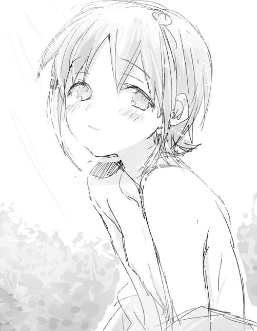 1boy, blush, hair_ornament, inazuma_eleven_(series), inazuma_eleven_go, male_focus, monochrome, rococolove