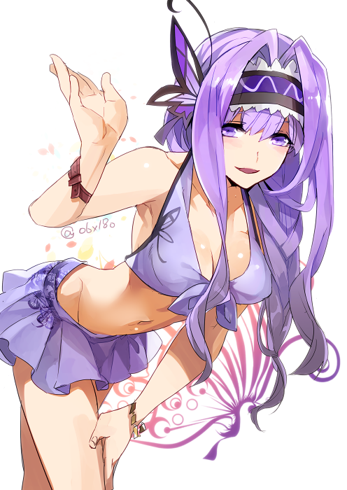 bare_shoulders, bikini, blazblue, blazblue:_chronophantasma, blazblue_remix_heart, bracelet, cajun_faycott, hair_intakes
