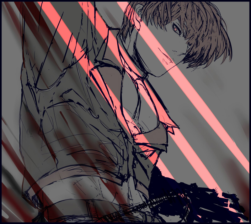 1boy, king_of_fighters, king_of_fighters_xiii, looking_at_viewer, male_focus, red_eyes, short_hair, snk