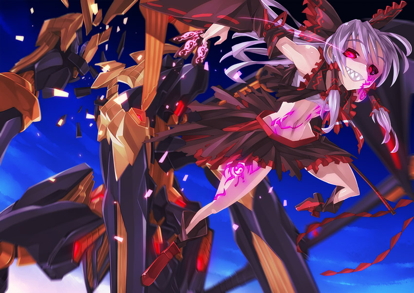 black_sclera, dis_astranagant, g.haruka, hakurei_reimu, m.u.g.e.n, maga-reimu, mecha, super_robot_wars