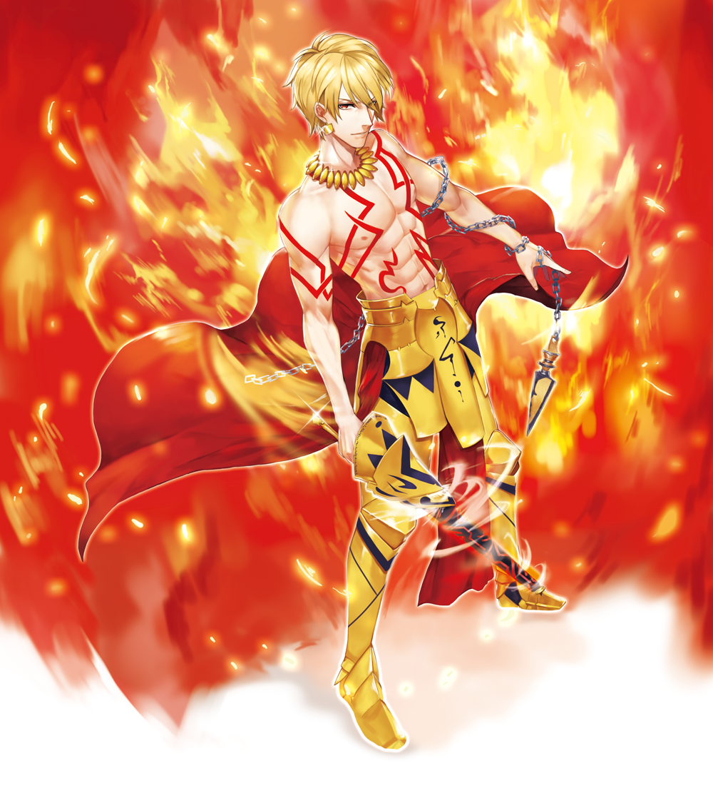 1boy, armor, blonde_hair, ea_(fate/stay_night), earrings, fate/hollow_ataraxia, fate/stay_night, fate_(series)