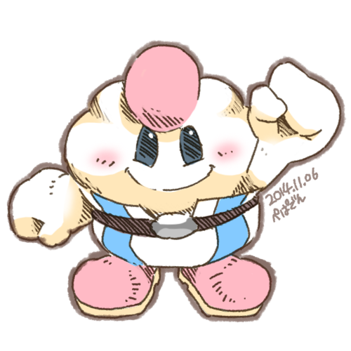 1boy, artist_name, belt, dated, ghost-pepper, lowres, mallow_(mario), shoes